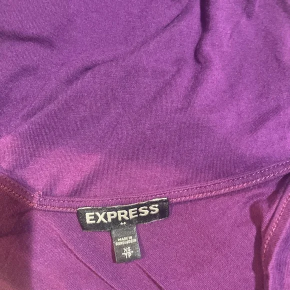 EXPRESS Purple spaghetti strap cami. Side slots are 4.5” long. EUC - Picture 4 of 6